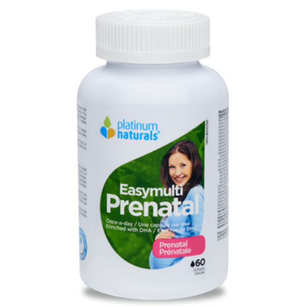 Platinum Naturals Easymulti Prenatal Softgels - old bottle