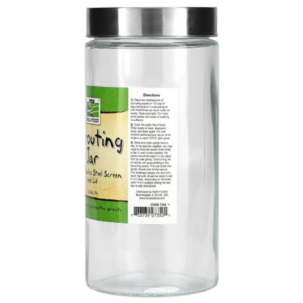 Now Real Food Sprouting Jar - direction