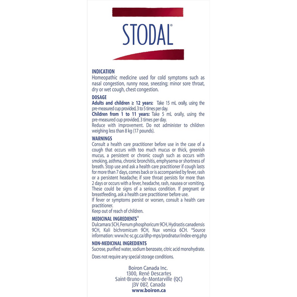 Boiron Stodal Multi-Symptom Adults & Children from 1 Year Old - Doses