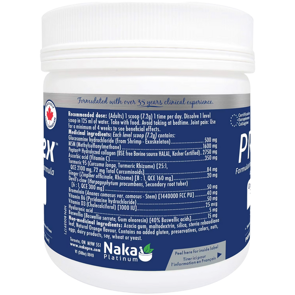 Naka Pro Flex Bonus Size Joint Pain Relief Mobility Formula Powder - Back