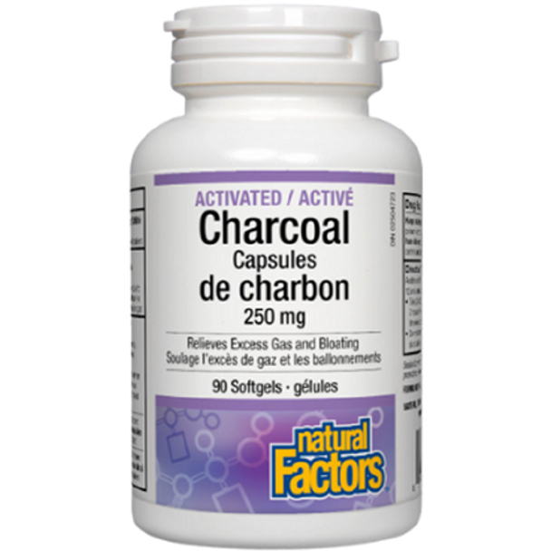 Natural Factors Activated Charcoal 250 mg - front of product