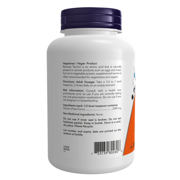 NOW Taurine 500 mg - information