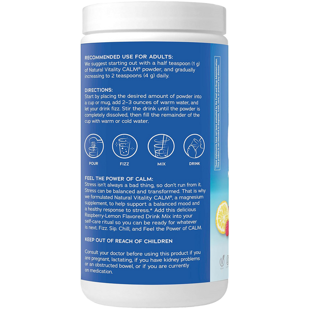 Natural Calm Ionic Magnesium Citrate Powder - back