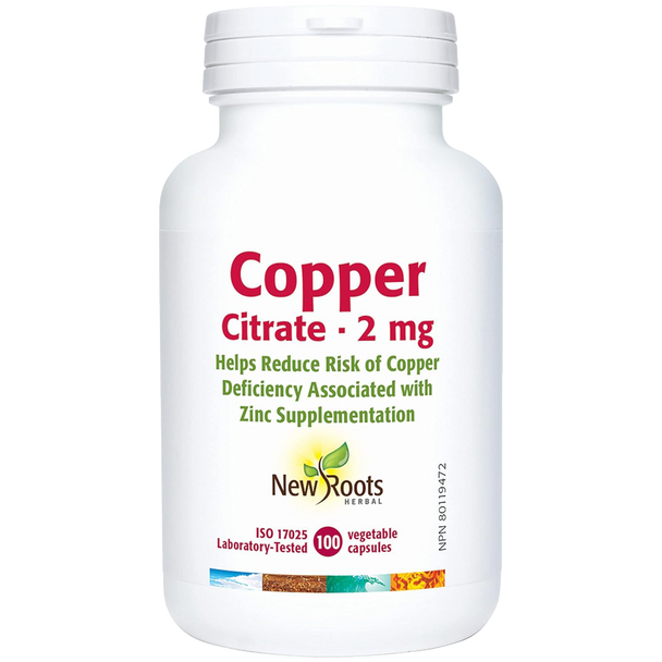 New Roots Herbal Copper Citrate 2mg  Capsules