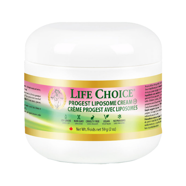 Life Choice Progest Liposome Cream - Front of Bottle