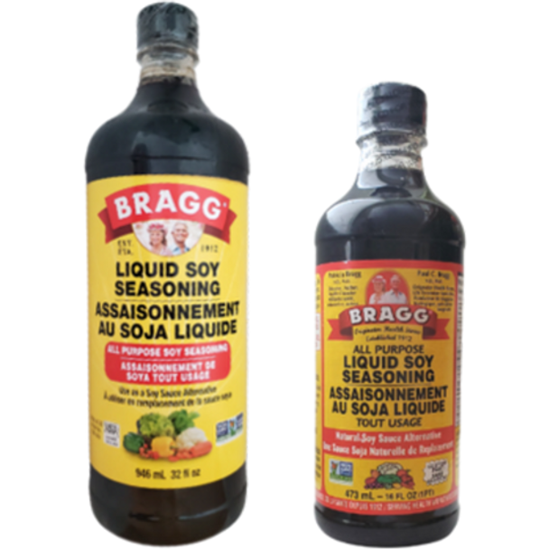 Bragg All Purpose Liquid Soy Seasoning - both sizes