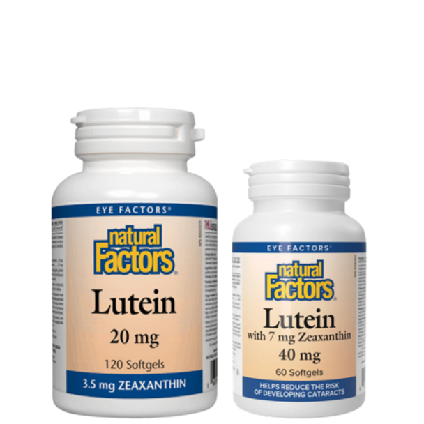 Natural Factors Lutein Softgels Various Strengths and Sizes