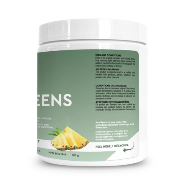 ine+ nutrition Super Greens 300 grams - Pineapple Side