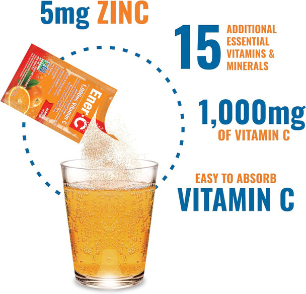 Ener-C 1000 MG Vitamin C Multivitamin Drink Mix - 5mg zinc