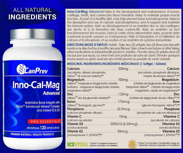 Canprev Pro Essentials Inno-Cal-Mag Advanced - Label