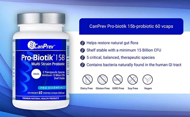 CanPrev Pro Essentials Pro-Biotik Multi Strain 15 Billion - Benefits