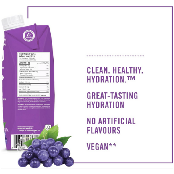 BioSteel Hydration Mix Variety of Flavours 500 mL - Grape Label