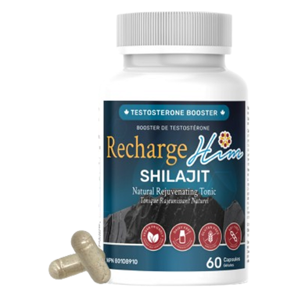 Nanton Nutraceuticals Shilajit Recharge Him Natural Rejuvenating Tonic - front of product