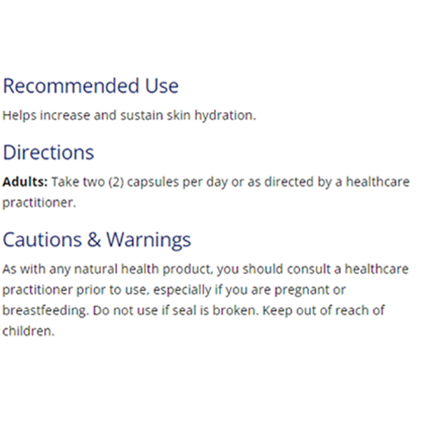 CanPrev Hya Love Hyaluronate for Hydration Capsules - Directions