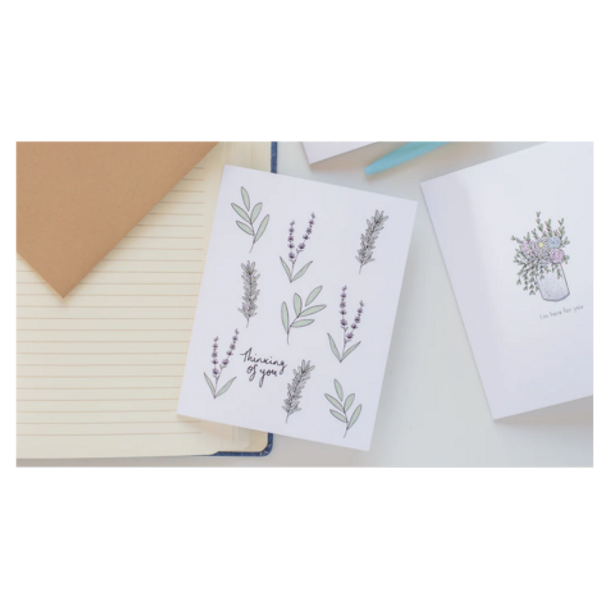 Little May Papery Greeting Cards Thinking Of You Herbs