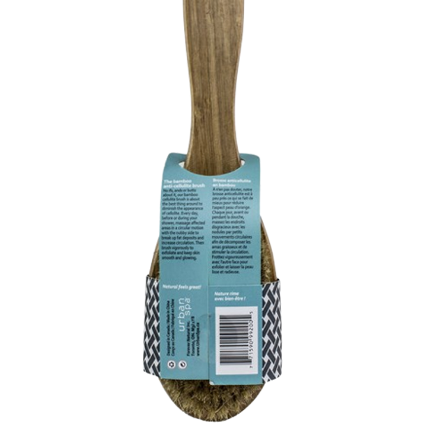 Urban Spa The Bamboo Anti-Cellulite Brush - product label