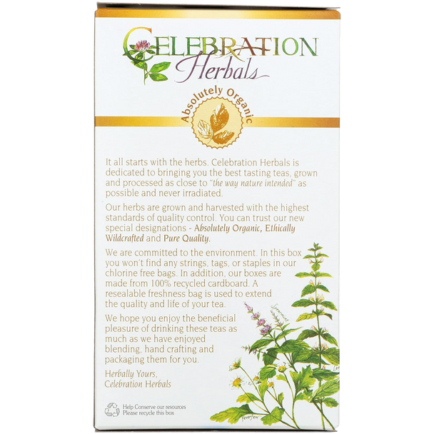 Celebration Herbals Senna Leaf Organic Herbal Tea - Back