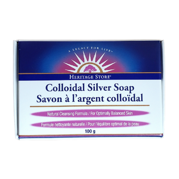 Heritage Store Colloidal Silver Soap Natural Cleansing Formula