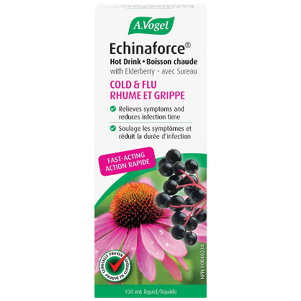 A. Vogel Echinaforce Cold & Flu Hot Drink with Elderberry - front of product