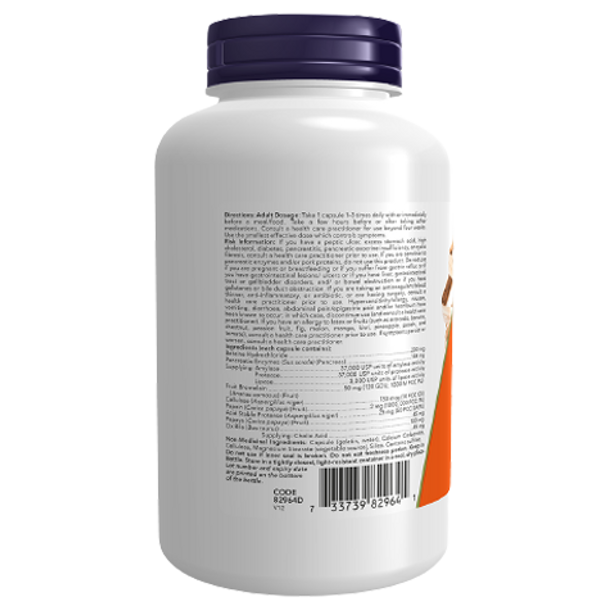 NOW Super Enzymes Capsules - back of product