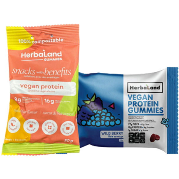 HerbaLand Fantastic Vegan Protein Gummies - both flavours