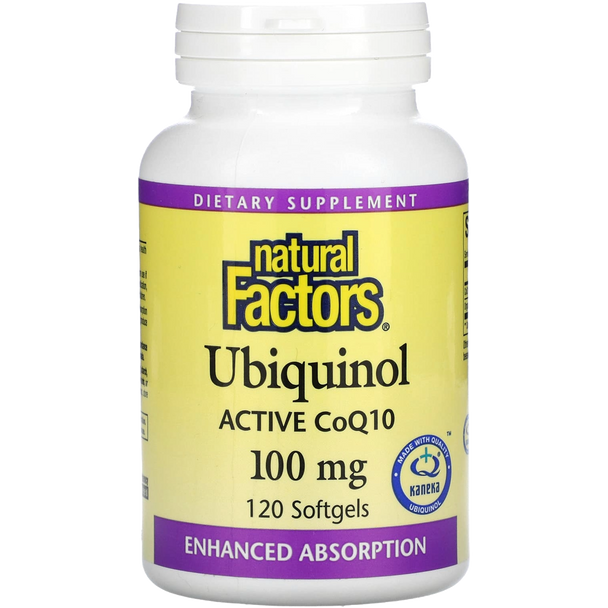 Natural Factors Ubiquinol Active CoQ10 100 mg Softgels