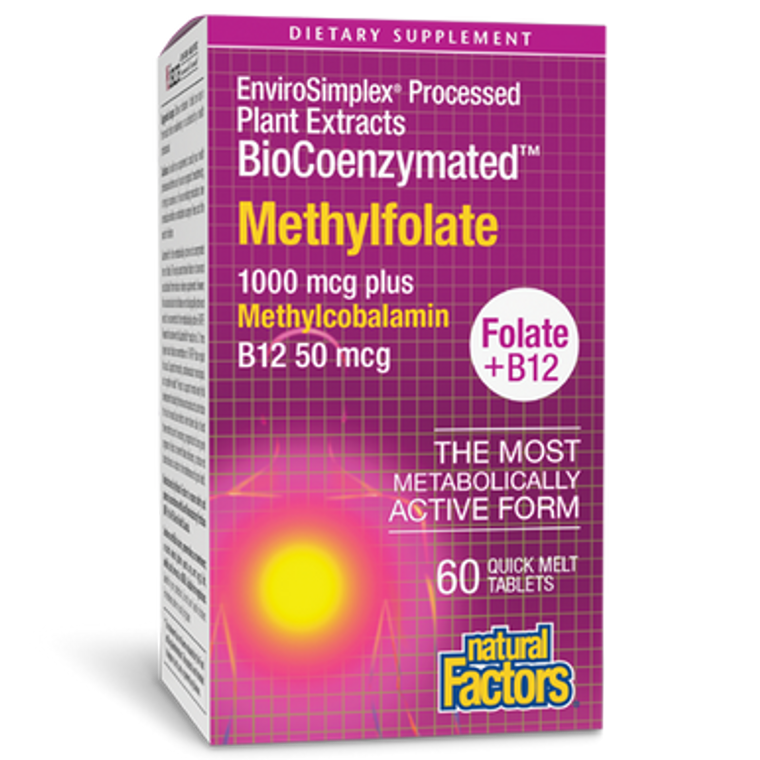 Natural Factors BDirections ioCoenzymated Methylfolate Tablets -