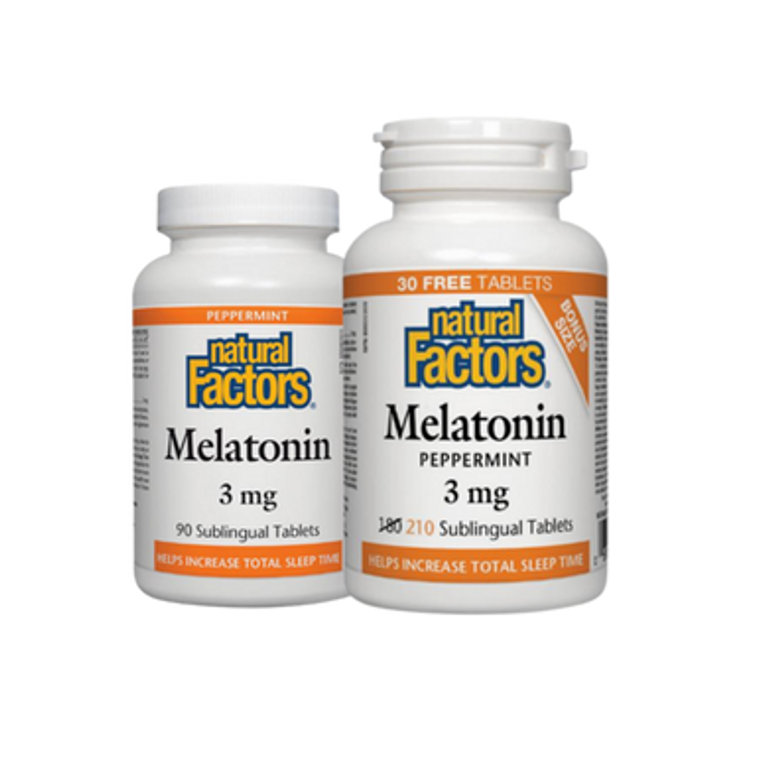 Natural Factors Stress-Relax Melatonin 3 mg Tablets