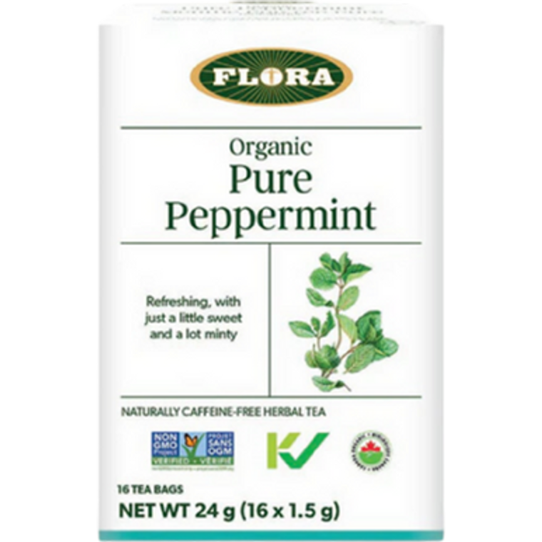 Flora Organic Pure Peppermint Herbal Tea