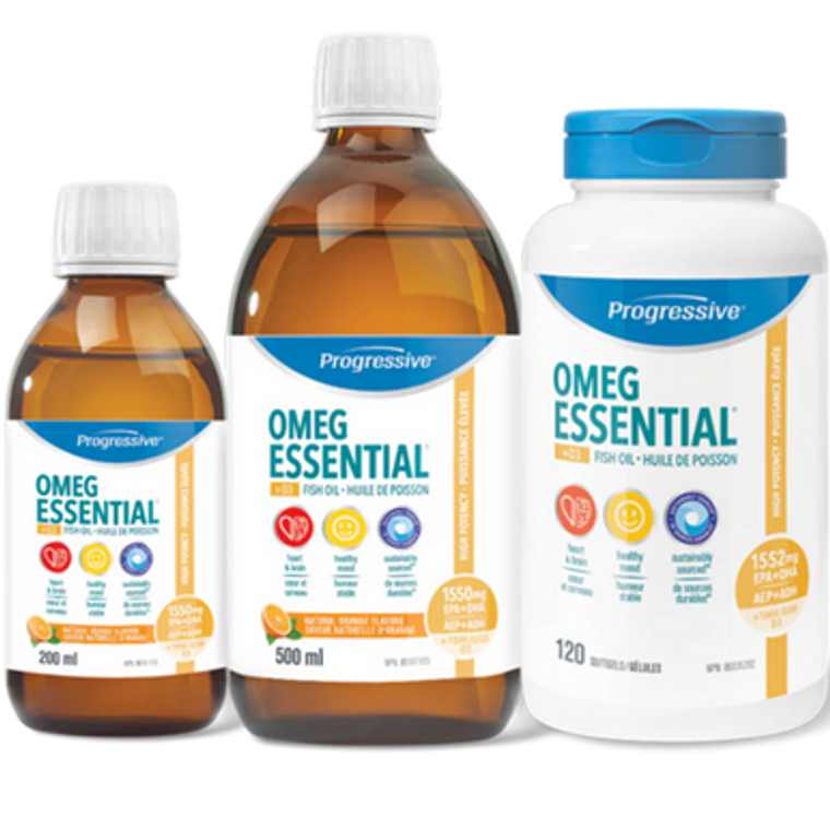 Progressive OmegEssential +D3 Liquid or Softgels Progressive OmegEssential +D3 Liquid or Softgels