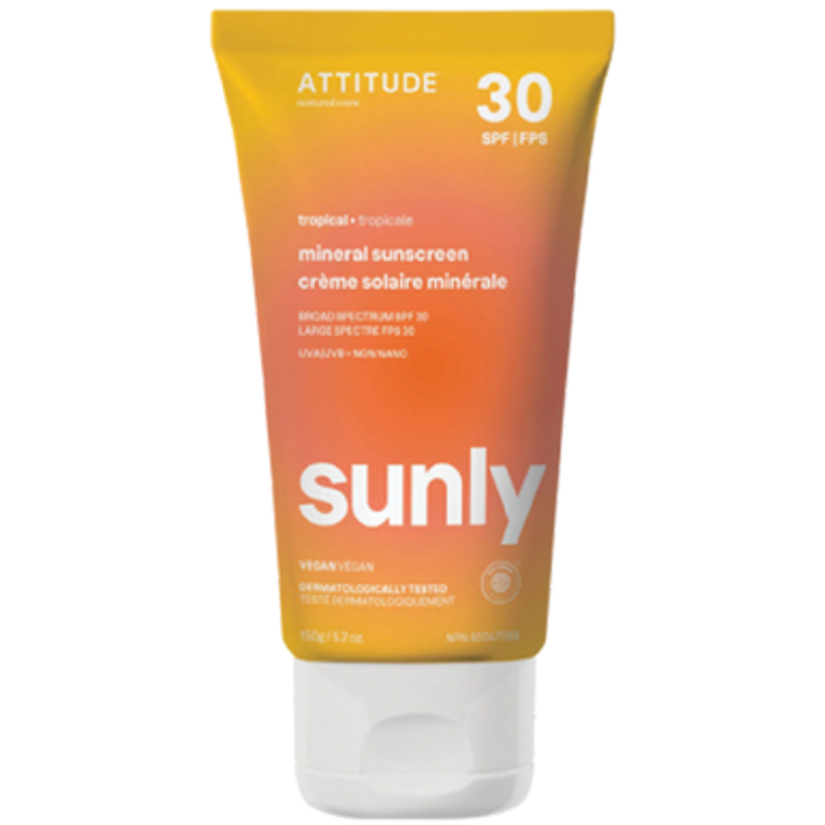 Attitude Sunly Tropical Mineral Sunscreen 30 SPF | 150g