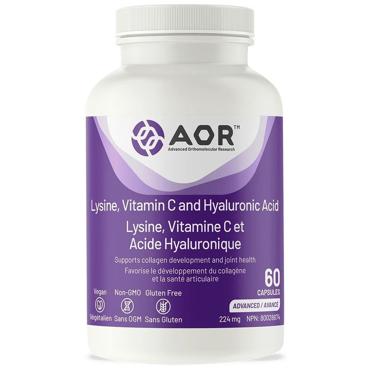 AOR Lysine, Vitamin C and Hyaluronic Acid | 60 Capsules