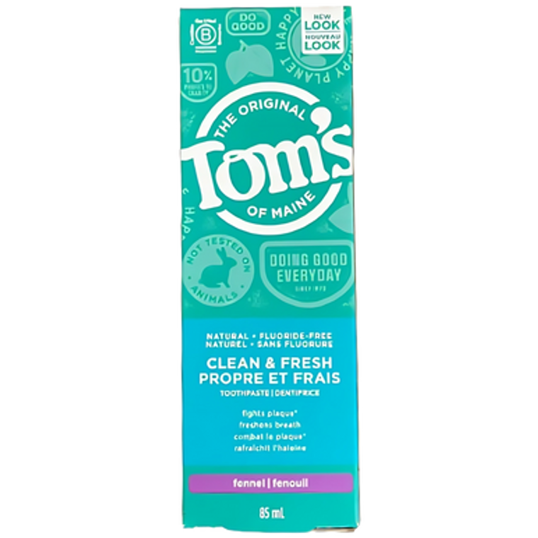 Tom's of Maine Clean & Fresh Natural Fluoride-Free Fennel Toothpaste