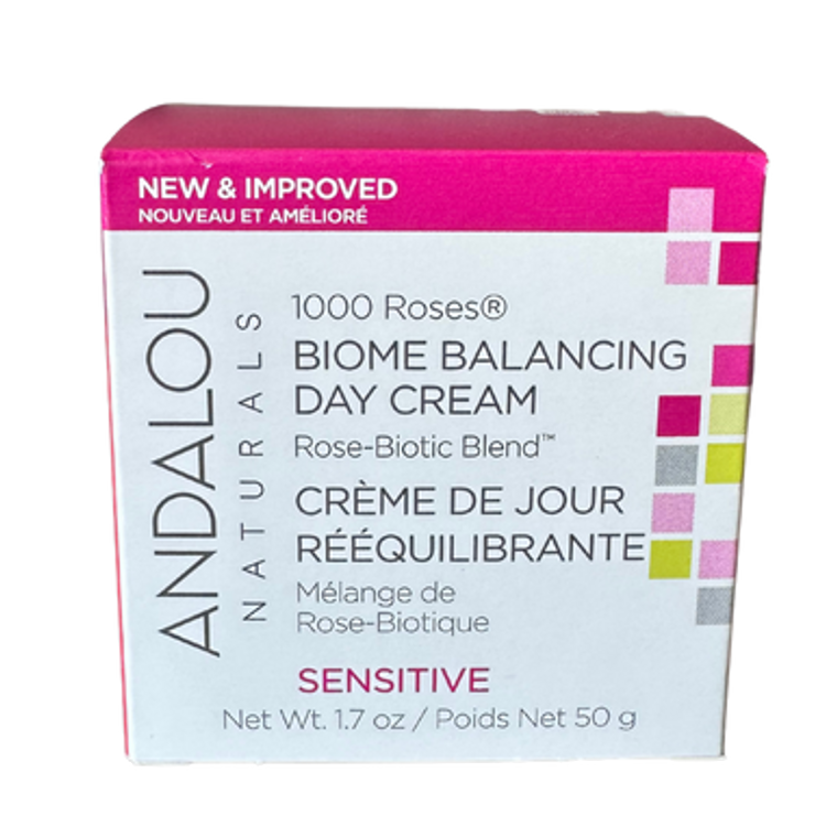 Andalou 1000 Roses Biome Balancing Day Cream | 50g - front packaging