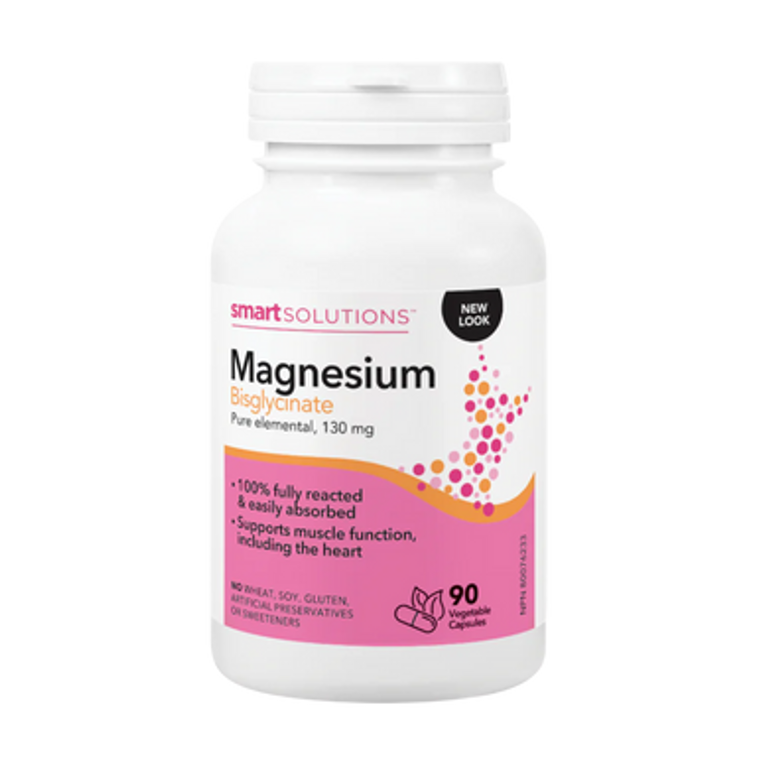 Smart Solutions Magnesium Bisglycinate 130 mg Capsules