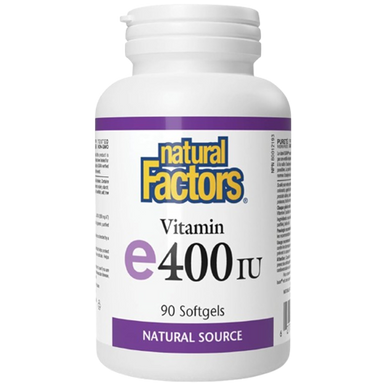 Natural Factors Natural SourceVitamin e 400 IU | 90 Softgels - front label