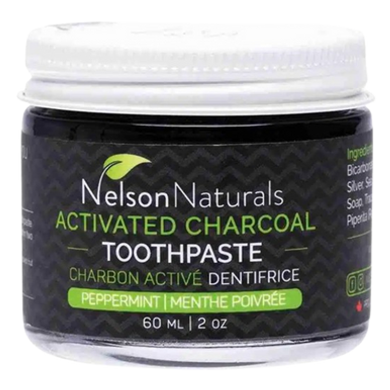 Nelson Naturals Activated Charcoal Toothpaste (Peppermint) | 93 grams
