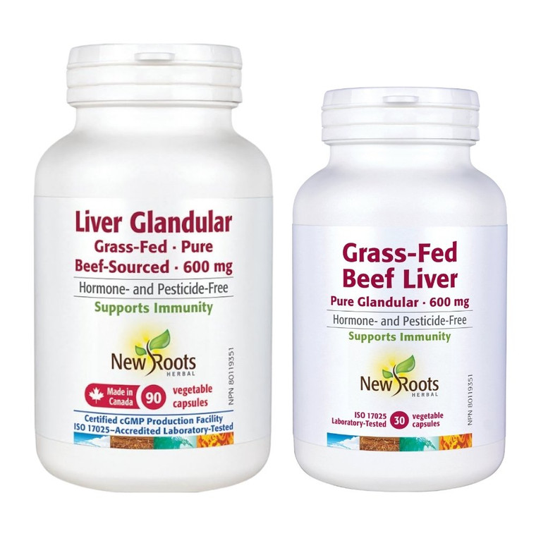 New Roots Pure Glandular Grass-Fed Beef Liver New Roots Liver Glandular Grass-Fed Beef Liver Capsules