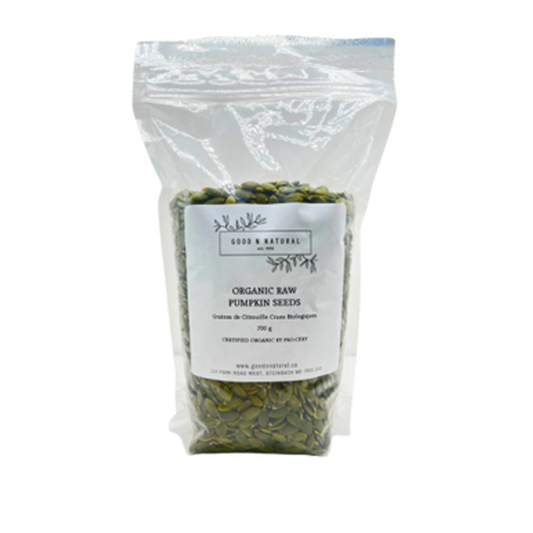 Good n Natural Organic Pumpkin Seeds Raw | 700 grams - front label Good n Natural Organic Pumpkin Seeds Raw | 700 grams - front label