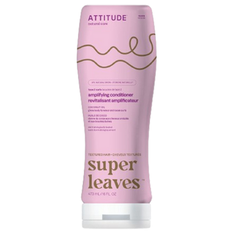 Attitude Super Leaves Curl Amplifying Conditioner | 473ml - front label Attitude Super Leaves Curl Amplifying Conditioner | 473ml - front label