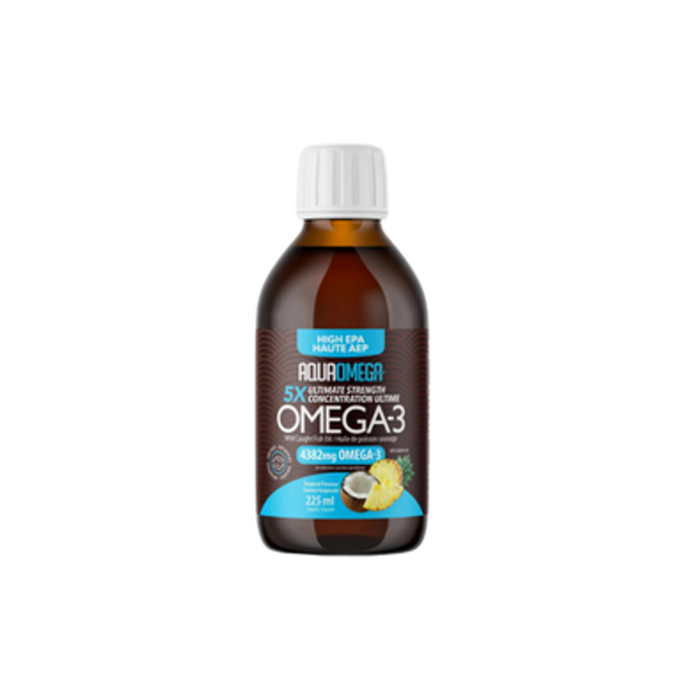 AquaOmega High EPA Omega-3 Wild Caught Fish Oil Tropical Flavour | 250mL AquaOmega High EPA Omega-3 Wild Caught Fish Oil Tropical Flavour | 250mL