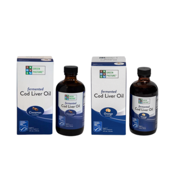 Green Pasture Fermented Cod Liver Oil Liquid | 176mL - Cinnamon 176ml, Orange 176ml Green Pasture Fermented Cod Liver Oil Liquid | 176mL - Cinnamon 176ml, Orange 176ml