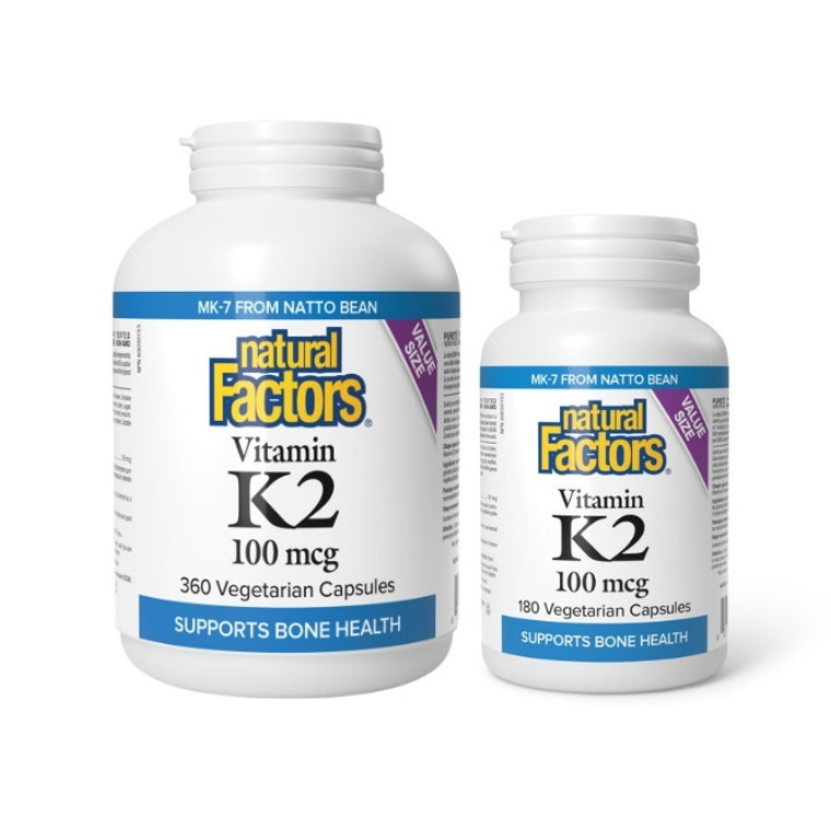 Natural Factors K2 100 mcg Capsules