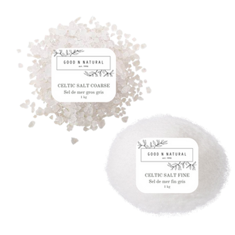 Good n Natural Celtic Salt 1 Kg - Celtic salt coarse 1kg, Celtic salt fine 1kg
