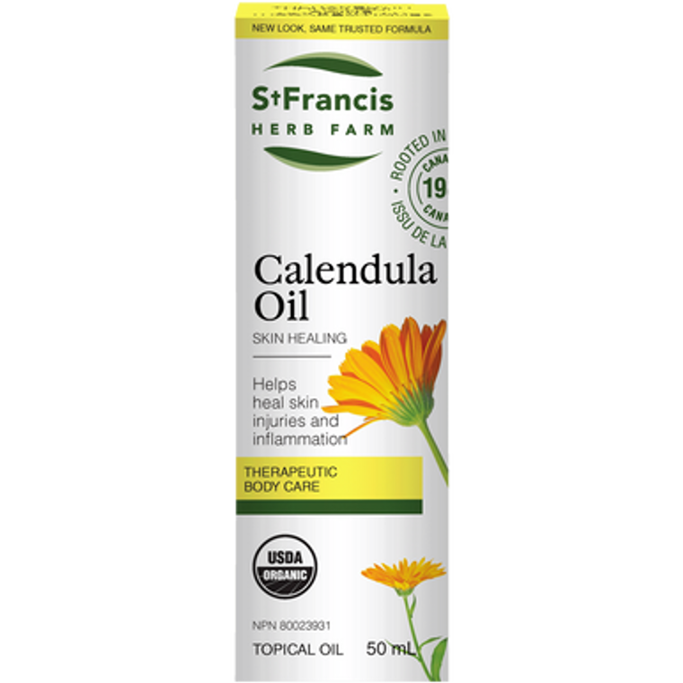 St. Francis Herb Farm Calendula Topical Oil - front packaging St. Francis Herb Farm Calendula Topical Oil - front packaging