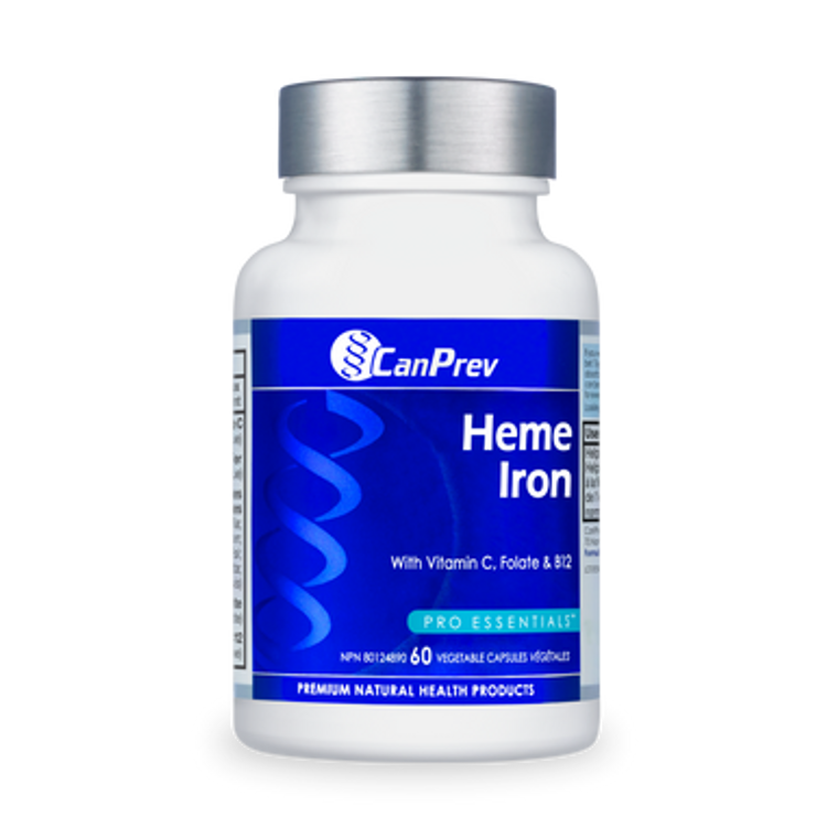 CanPrev Pro Essentials Heme Iron Capsules - front label