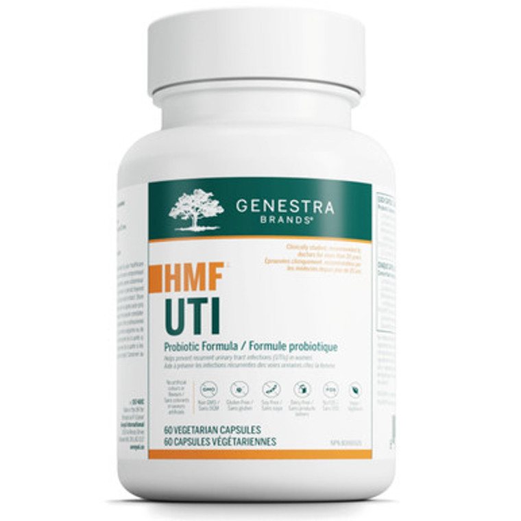 Genestra HMF UTI Probiotic Formula Capsules - front label