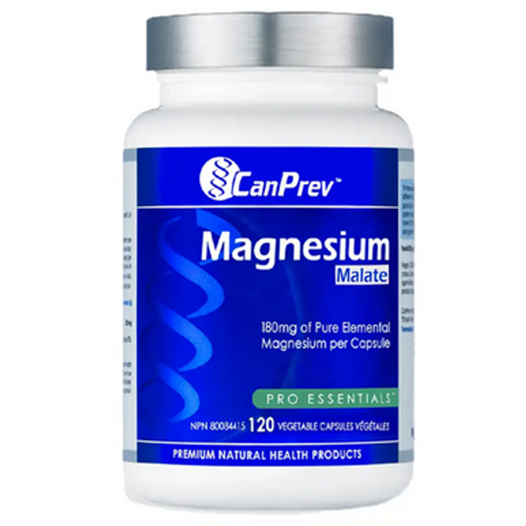 CanPrev Magnesium Malate 180 mg Capsules - front label