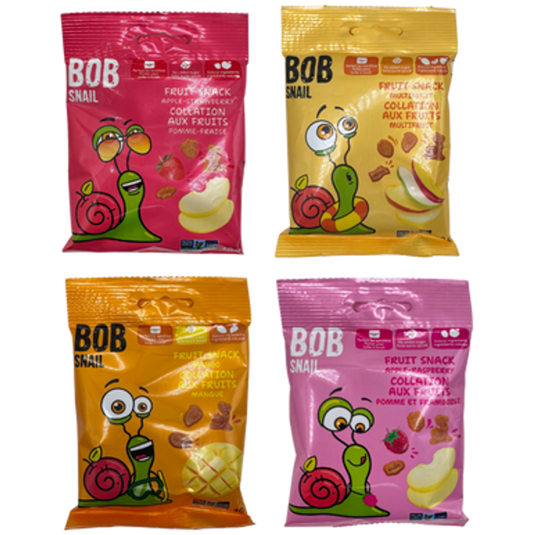 Bob Snail Fruit Snack Packs | 40 grams