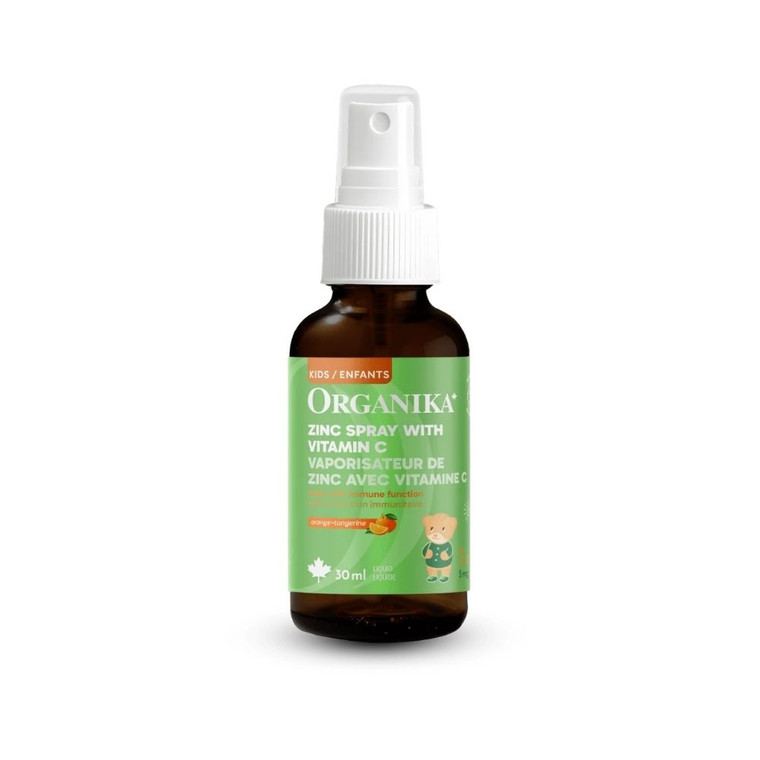 Organika Kids Zinc Spray with Vitamin C | 30 mL - Bottle front